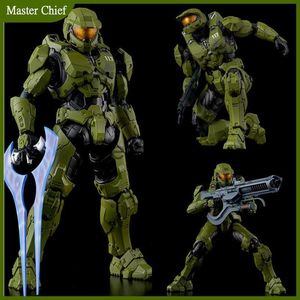 Minifig New Master Chief Re Edit Halo Infinite 5 Figure Halo Jefe Maestro John117 Casco Action Figure Play Art Kai Figure Collection Toy J230629