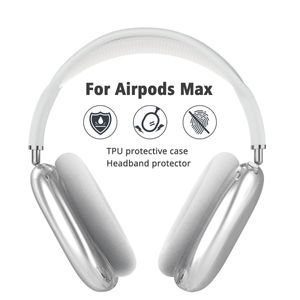 Weiche, kratzfeste, transparente Abdeckung für AirPods Max, TPU, kabellose, stoßfeste Kopfhörer-Hülle, Schutzhülle