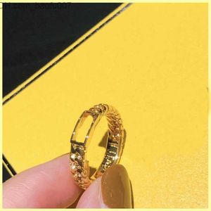 Bandringe Fashiom Designer-Ringe Diamant-Ring mit Buchstaben F, Verlobungsring für Damenring, Designer-Schmuck, Heanpok Herren-Goldring, Ornamente 21080601R Z230629