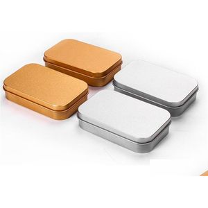 Storage Boxes Bins Rectangar Hinged Metal Box Container With Lid Mtipurpose Portable Small Tin Empty Containers Xb Drop Delivery H Dhreq