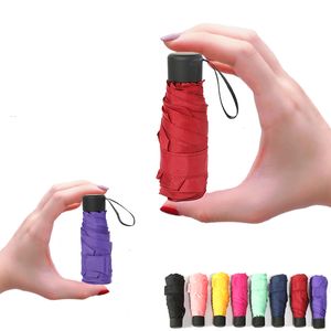 Gadgets ao ar livre mini guarda-chuva de bolso feminino guarda-chuva pequeno UV 180g chuva feminino à prova d'água masculino guarda-sol conveniente meninas viagem parapluie criança 230628