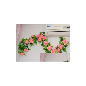 Украшение для вечеринки Прибытие Свадебные украшения Цветочная лоза Искусственная роза Simation Roses Silk Ph1 Drop Delivery Home Garden Festive Su Dhhpj