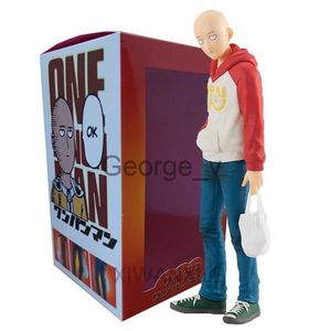 Minifig 18cm POP UP PARADE One Punch Man Anime Figure One Punch Man Saitama OPPAI Hoodie Action Figure Collection Model Doll Toys J230629