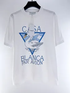 nowe męskie luksusowe koszule designerskie T -koszulka Koszulka Tshirty Top Woman Tee 30 Kolor Style Swan Wzór krótkiego rękawu Hip Hop Women Casual Men Men krótkie rękawa Casablanca