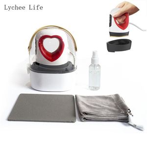 Embossing Lychee Life Mini Heart Shaped Hot Stamping Machine Portable Digital Sublimation Tshirt Heat Press Transfered Printing Machine