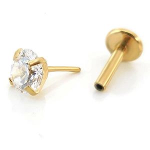 Navel Bell Button Rings 50pcs Body Jewelry 20G 16G Push In Nose Lip Labret Morne Orecchini Stud CZ Cartilage Helix Tragus Piercings 230628