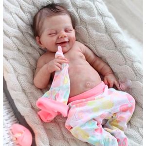 Dolls 19inch 48cm Reborn Baby Doll Soft Silicone Vinyl Reborn Toddler Finished Dolls Cute Lifelike Real Reborn Dolls Toys Gift 230628