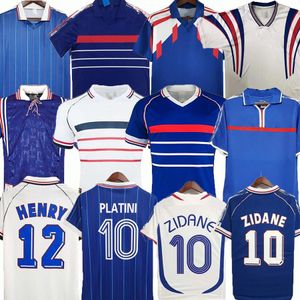 1998 French Club Retro Soccer Jerseys 1982 84 86 88 90 96 98 00 02 04 06 18 Zidane Henry Maillot de Foot Pogba قمصان rezeguet desailly