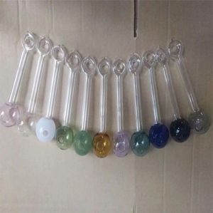 Glass Smoking Pipes Manufacture Hand-blown hookah Bongs Colorful Bubble New Round Glass Direct Boiling Pot