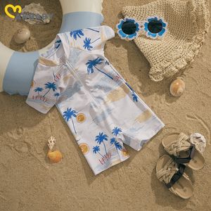 TwoPieces ma baby 04Y Toddler Infant Kid Baby Boy Maiô Coco Tree Print Swim Short Swimwear Summer Beachwear Maiô 230628