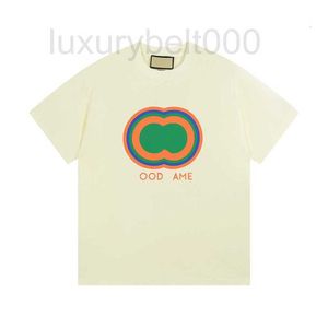 Herren T-Shirts Designer Mode Tops Lässige Herren Damen Lose T-Shirt mit Buchstabendruck Kurzarm Sommer Bestseller Luxus Asiatische Größe Beige 808G