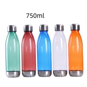 750ml Su Şişeleri Plastik Şişe Spor Su Isıtıcısı Kola Şişesi Plastik Taşınabilir Su Içme Şişesi Açık Spor Drinkware