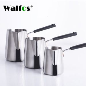 Coffeware sätter walfos långt handtag vaxsmältande potten diy ljus tvål smälter potten doftande vax smälter metall kaffe toroid kanna 230628