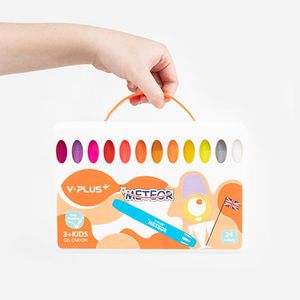 Crayons 6/12/24 Color Child Rotating Washable Drawing Crayon Set Baby Bathroom Easy Erase Oil Pastel Silky Crayons Pastel Pencil for Kid