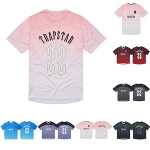 Trapstar Football Jersey Mens T Shirt Designer krótkie rękawowe lato przyczyna hip hop street tops pejn