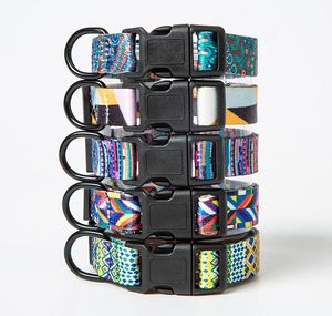 Hundehalsband mit geometrischen Bohemia-Blumen- und Stammesmustern – besonders bequemes, weiches, atmungsaktives Haustierhalsband aus Polyester für kleine, mittelgroße und große Hunde, höchste Qualität