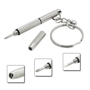 500pcs/lot Mini 3 in 1 Keychain Key Ring Screwdriver Mobile Eyeglass Sunglasses Watch Repair Kit Tool Tools