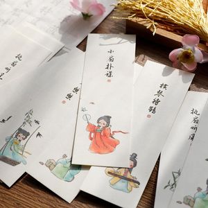 8pcs/pack Creative Fresh Dream Snow Gift Bookmarks DIY Reading Mark Message Summary Cards