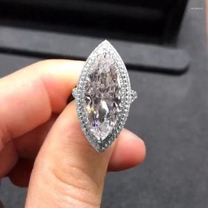 Fedi nuziali Hyperbole Marquise a forma di CZ per le donne Splendida cerimonia di matrimonio Anello per feste Accessori moda Gioielli da donna