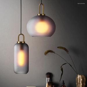 Luminárias pendentes Nordic Creative Bar Glass Lights Modern Cabinet Luxury Hanging Lamp Cafe Sala de jantar Simples Decorative Lights Luminárias