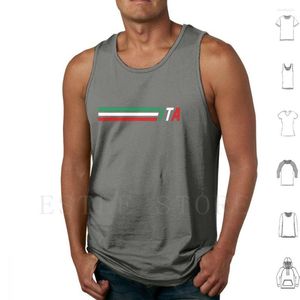 Herren Tank Tops Ita Grün Weiß Rot Rennstreifen Weste Ärmellos Italien Italienisches Auto Auto Motorsport Sport Vintage Retro