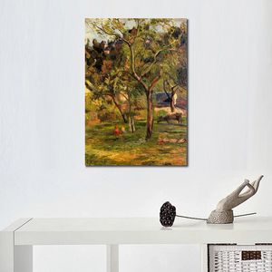 Obstgarten unter der Kirche von Bihorel Paul Gauguin Gemälde Reproduktion handgemalte Leinwandkunst Landschaftskunstwerk für Wanddekoration