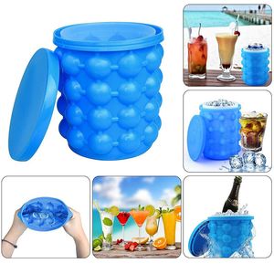 Ice Buckets And Coolers 13*14cm Large Lce Bucket Lattices Silicone Wine Lce Cooler Cube Maker Beer Cabinet Space Saving Kitchen Drinking Whiskey Freeze 230628