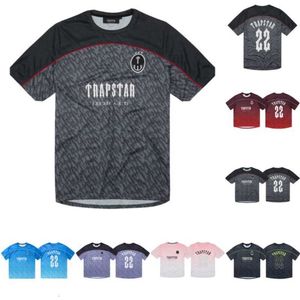 Mens Summer Trapstar Football Jersey T-shirt Designer Casual Tops No.22 Printed Short Sleeved Street Fashion Shirt Nh97