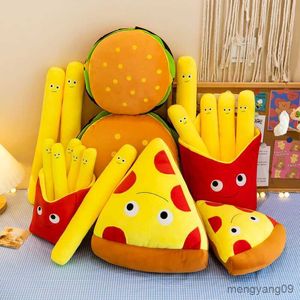 Almofada/decorativa Hambúrguer Batata Frita Comida Pizza Lanche Pelúcia Brinquedo Cama Boneca Macia Almofada Criativa Dia dos Namorados Presente de Aniversário Pelúcia R230629