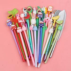 Penne 48pcs novità gel divertente penne carine kawaii rolterball ballpoint fantasia braccetto cactus koala gatto unicorno scuola di cartoleria