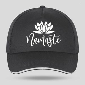 Ball Caps Uomo Donna Namaste Flower Print Vegan Plant Lover Gift Divertente Baseball per Hip Hop Cotton Trucker Cap Bone Papà Cappelli