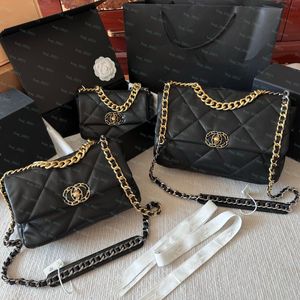 High Quality Cc Bag Fashion designer Luxury bags Real Leather Messenger Bag Chain shoulder crossbody Classic flap Women purse Size 20 25 30