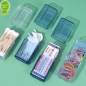 Small Storage Box Household Supplies Cotton Swab Storage Portable Travel Toothpick Band-aid Box Object Transparent Storage Box