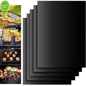 Ny non-stick BBQ GRILL MAT 40*33CM BAKING MAT LABECUE TOOLS Matlagning Grillark Värmemotstånd Lätt rengörd Kök BBQ Tool