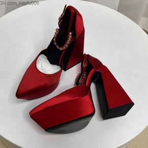 Sandaler 2022 Brand Women Sandals Quality Sexy Dress Party Wedding European och American Fashion Platform High Heel Sandals Z230629