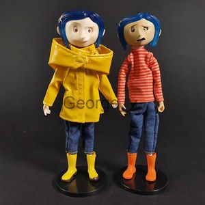 Minifig Coraline 7" Bendy Doll Action Figure Yellow cloth Raincoat NECA Collection J230629