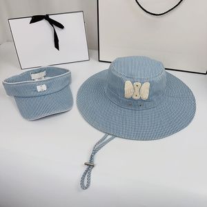 Kvinnliga mode hink hattar designer breda brim kep