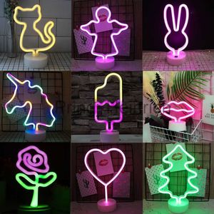 Other Home Decor Neon Signs LED Moon Flamingo Pineappl Colorful Pink Led Light for Bedroom Decoration Neon Sign Wallpaper Christmas Neon Bulb J230629