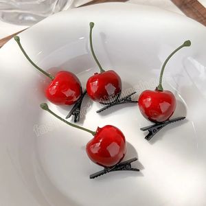 Fashion Ins Cute Simulation Fruit Hair Clips For Girls Cherry Hairpins Kawaii Student Franja Presilhas Laterais