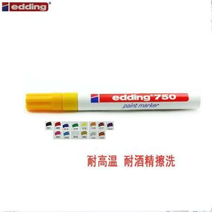 Marker 4pcs Germania Edding 750 Vernice Penna di colore pennarello 2mm Black Black Black