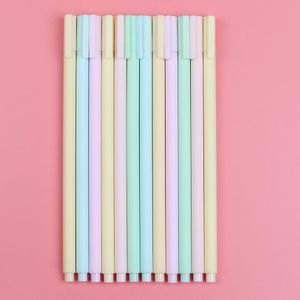 Długie 40pcs koreańskie eleganckie długopisy cienki uchwyt żel Pen Business Kobiet Dziewczyna Artykuły papiernicze Rollerball Journal Supply Kids Fineliner