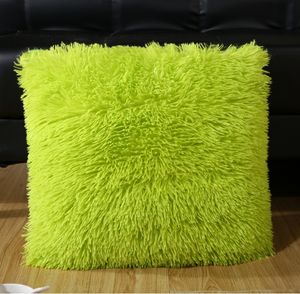 Luxury ins Home Backrest Cover Solid Color Cushion Cover Plush Decorative Throw Pillows for Sofa Car Bedroom Lumbar Pillow Home Decor