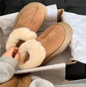 Nowe modne kobiety Tazz Buty Fur Classic Platform Bot zamsz wełniany mieszanka komfortowe buty zimowe