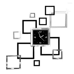 Wall Stickers Promotion! Living Room Clock 3D Diy Clocks Home Decoration Watch Quartz Acrylic Mirror