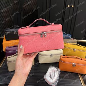 Bolsa Loro Piana Extra Bolso L19 Bolsa Cosmética Bolsa de Maquiagem Feminina Designers Viagens Maquiagem Bolsa de Higiene Pessoal Bolsas Femininas Bolsas de Couro Genuíno Bolsas de Ombro Bolsas Totes