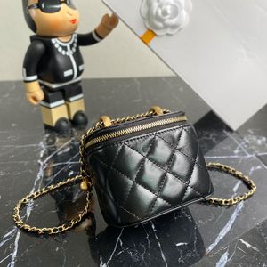 Tasarımcı mini makyaj torbası buzağı zincir çantası 11cm lüks ruj çantası yüksek taklit omuz çantası kutu zc090