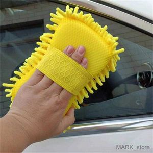 Gant de nettoyage de voiture Brosse Outils de nettoyage Microfibre Super Clean Car Windows Éponge de nettoyage Produit Serviette Gants de lavage Auto Washer R230629