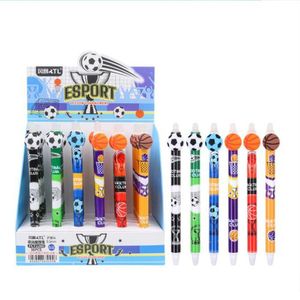 Pens 36 pcs/lot Creative Football Basketball Erasable Gel Pen 0.5mm Blue Ink Pens Gift Stationery Office School Supplies wholesale