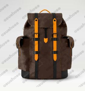 Monograms Macassar Christopher Backpack M46686 Męski Radiant Sun M23189 Racing Blue Plecaki Projektant Torebka o dużej pojemności Torba podróżna Skóra M20865 M46247