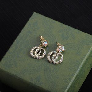 Designer Womens Stud Earrings Diamond Charm Earings Letter Earring Ladies Classic Jewelry G Luxury Dangle Earing Hoop Jewlery 236291C